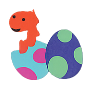 Malý dinosaurus pri vajíčkach