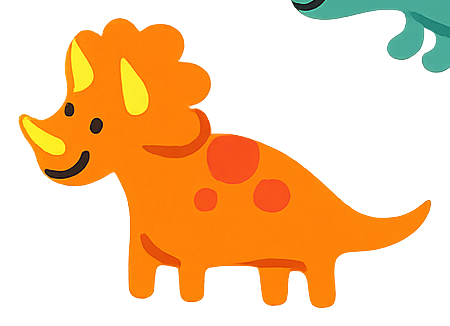 Oranžový triceratops